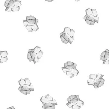 Pattern craft crumpled paper balls cartoon vector Stock Illustration
