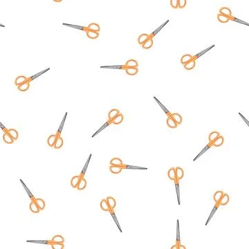 Pattern craft kid scissors cartoon vector Stock Illustration