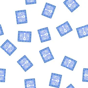 Pattern craft papel picado cartoon vector Stock Illustration