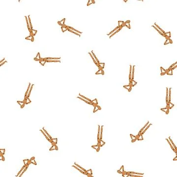 Pattern craft wood man model cartoon vector Stock Illustration