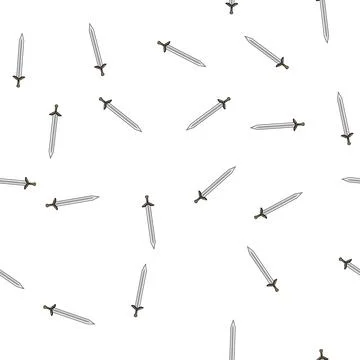 Pattern craftsmanship viking sword cartoon vector 스톡 일러스트