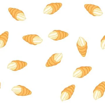 Pattern cream roll dessert with sweet cream filling Illustrazione stock
