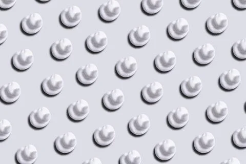 Pattern cream smears on white background Stock Photos