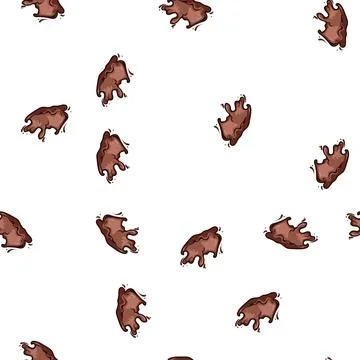 Pattern creamy chocolate splash cartoon vector Illustrazione stock