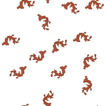 Pattern creamy chocolate splash cartoon vector イラスト素材