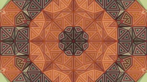 Pattern that creates a kaleidoscopic effect. 3d rendering animation 4K Stock Footage 278057924