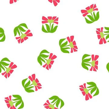 Pattern creative abstract square flowers cartoon vector 스톡 일러스트