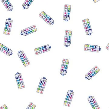 Pattern creative paint watercolor cartoon vector sign Stock Illustration