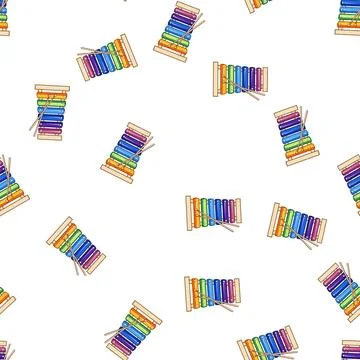 Pattern creative xylophone cartoon vector 스톡 일러스트