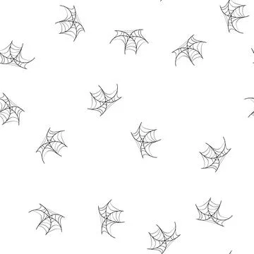 Pattern creepy cobweb cartoon vector イラスト素材