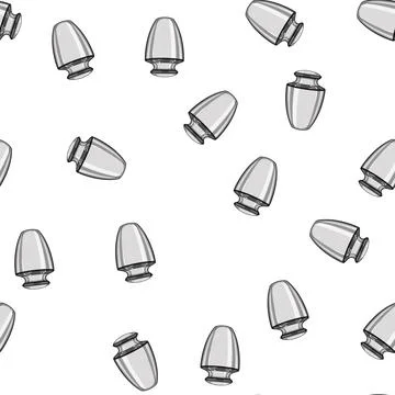 Pattern cremation urn ashes cartoon vector Illustrazione stock