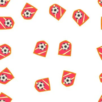 Pattern crest soccer emblem cartoon vector Stock Illustration