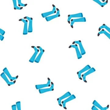 Pattern crew socks soccer cartoon vector Illustrazione stock