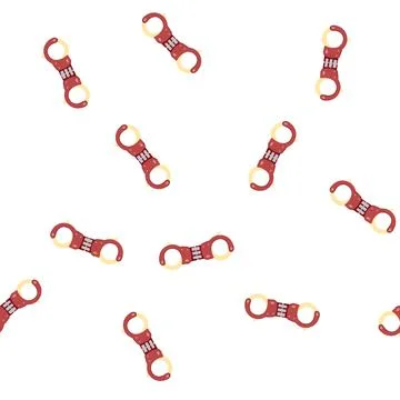 Pattern criminal handcuffs cartoon vector Stock Illustration