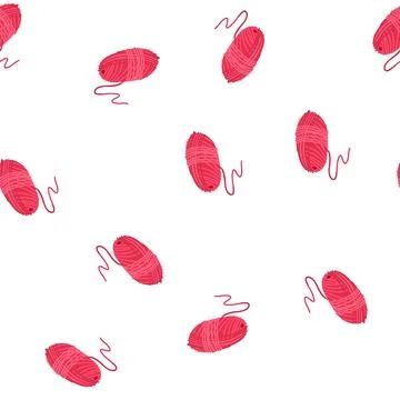 Pattern crochet ball yarn cartoon vector Illustrazione stock
