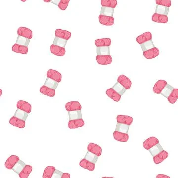 Pattern crochet yarn wool cartoon vector 스톡 일러스트