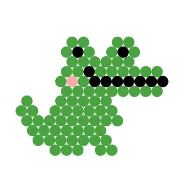 Pattern of crocodile dots. Vector illustration of pixel art. Stockillustratie