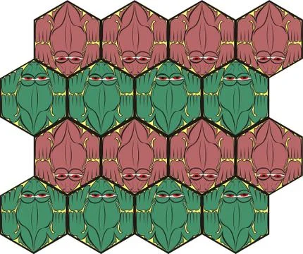 Pattern of crocodiles Stock Illustration