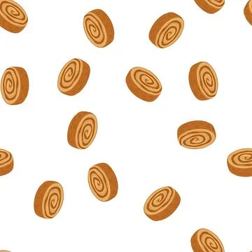 Pattern cromboloni cake presenting a delicious spiral pastry Stock Illustration