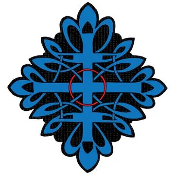 Pattern with a cross in the Celtic style Stock Illustration