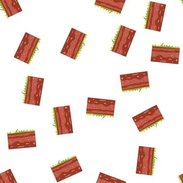 Pattern cross section showing soil layers and green grass Stock Illustration