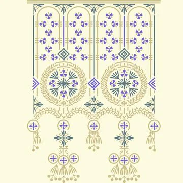 A pattern with a cross symbolizing faith and spirituality Stock Illustration