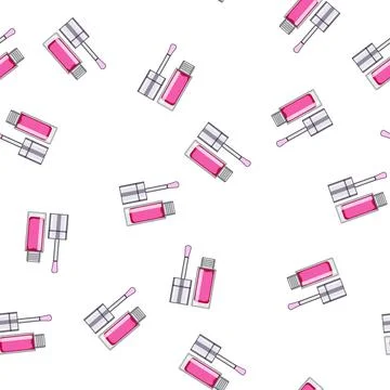 Pattern cruelty lip gloss cartoon vector 스톡 일러스트