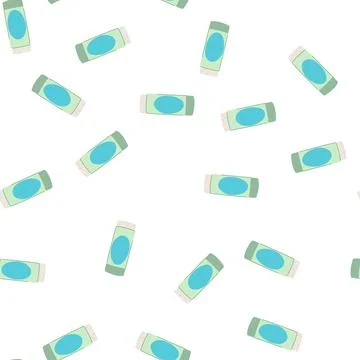 Pattern crueltyfree deodorant eco friendly cartoon vector Stock Illustration