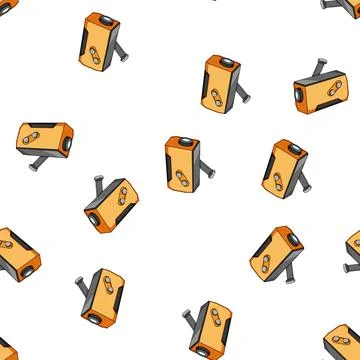 Pattern crystal hand crank flashlight cartoon vector Stock Illustration