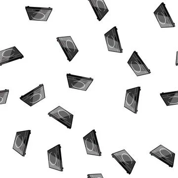 Pattern crystal induction cooktop cartoon vector Stock Illustration