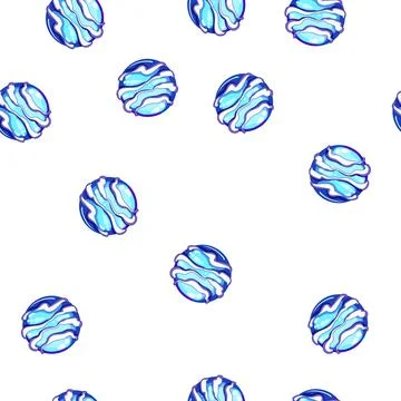 Pattern crystal magic ball sphere cartoon vector Stock Illustration