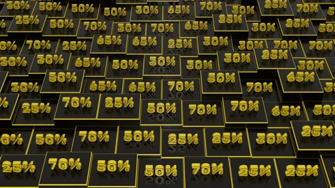 Pattern With Cubes And Text Message Various Percentages backdrop Stock Footage 136036270