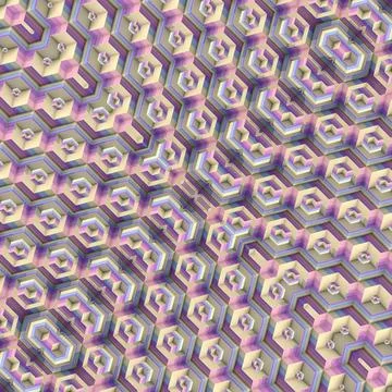 Pattern of cubes with symmetrical composition. 3d rendering illustration Stockillustratie