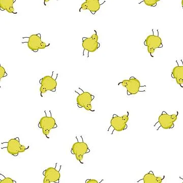 Pattern cucumber fruit vegetable character cartoon vector Stock Illustration