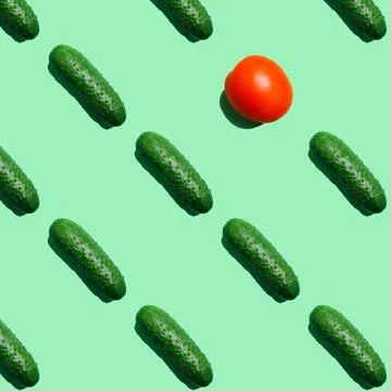 Pattern cucumbers and tomato farm fresh Stock Photos