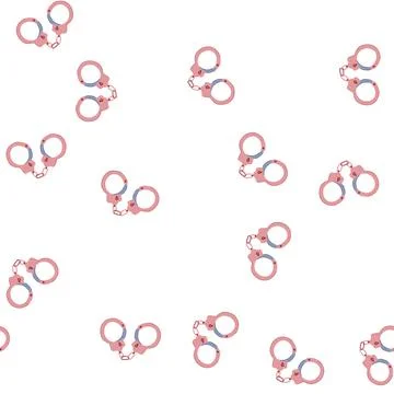 Pattern cuff handcuffs cartoon vector Stock Illustration
