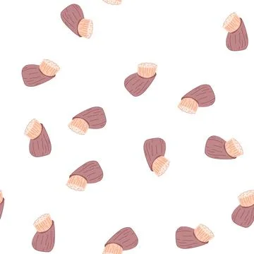 Pattern culinary mushroom brush cartoon vector Stock Illustration