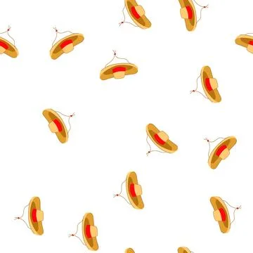 Pattern culture sombrero cartoon vector Stock Illustration