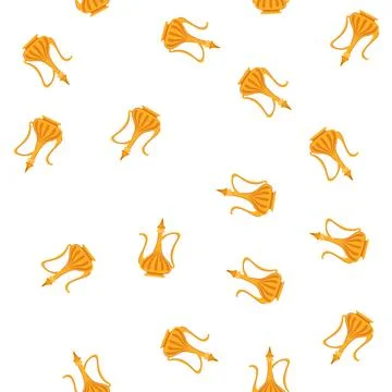 Pattern cup arabic tea pot cartoon vector Illustrazione stock