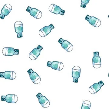 Pattern cup bubble tea cartoon vector Stock Illustration