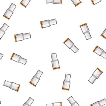Pattern cup coffee glass cartoon vector Stock Illustration
