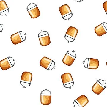 Pattern cup honey jar cartoon vector Stockillustratie