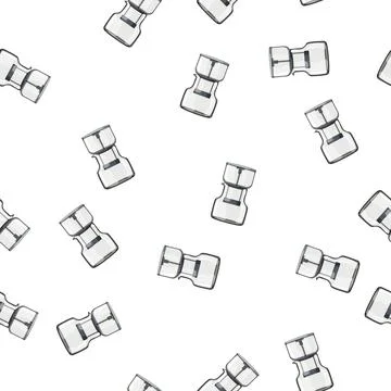 Pattern cup ice drip coffee cartoon vector イラスト素材