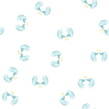 Pattern cupid wing angel cartoon vector 스톡 일러스트