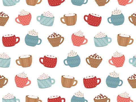 Pattern cups Stock Illustration
