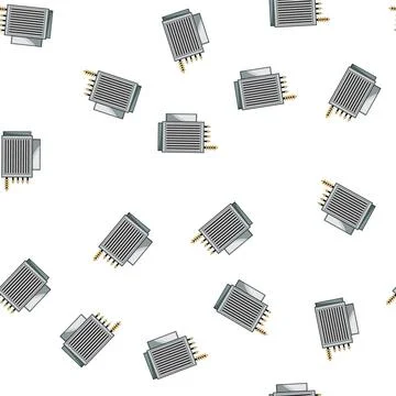 Pattern current electrical transformer cartoon vector Illustrazione stock