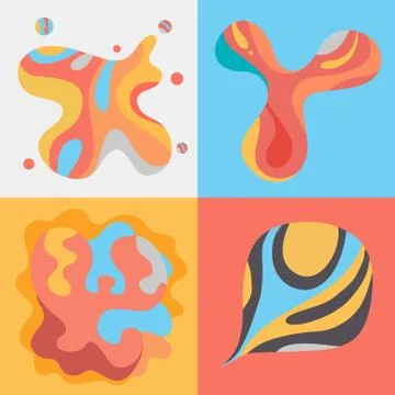 Pattern curve colorful Stock-Illustration