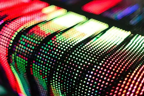 Pattern at the curved LED  screen Stock Photos