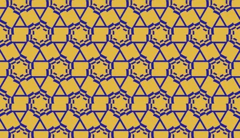 Pattern with curved line. Triangles style. Vector illustration. Orange blue c Illustrazione stock