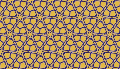 Pattern with curved line. Triangles style. Vector illustration. Orange blue c Illustrazione stock